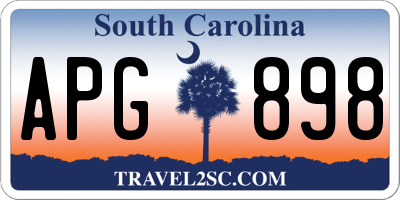 SC license plate APG898
