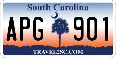 SC license plate APG901