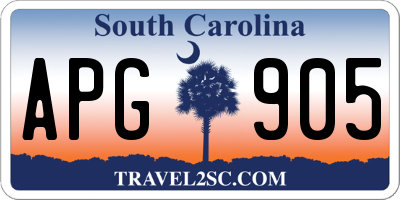 SC license plate APG905