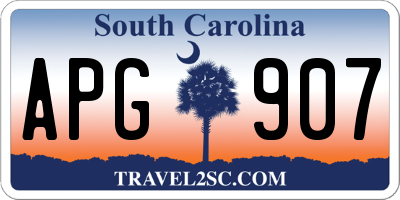 SC license plate APG907