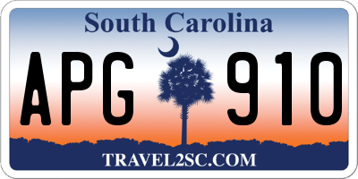 SC license plate APG910