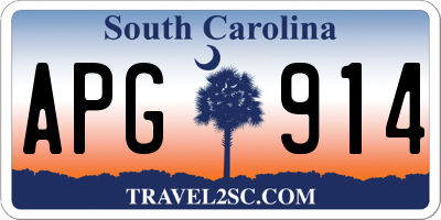 SC license plate APG914