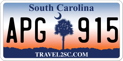 SC license plate APG915