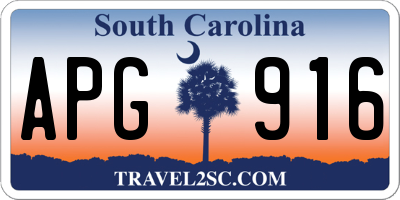 SC license plate APG916