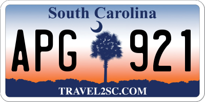 SC license plate APG921
