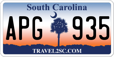 SC license plate APG935