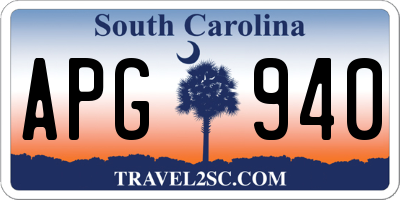 SC license plate APG940