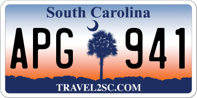 SC license plate APG941