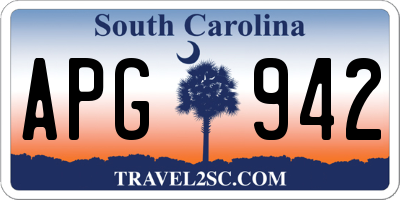 SC license plate APG942