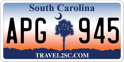SC license plate APG945