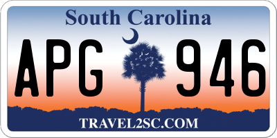 SC license plate APG946
