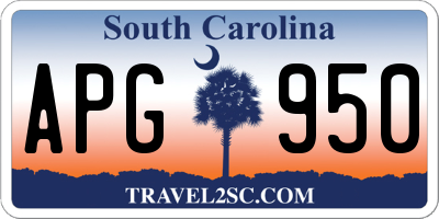 SC license plate APG950