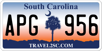 SC license plate APG956