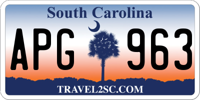 SC license plate APG963