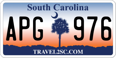 SC license plate APG976