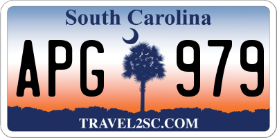 SC license plate APG979