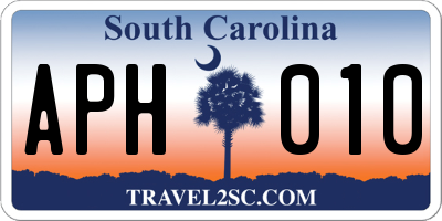 SC license plate APH010