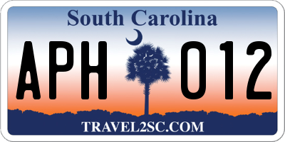 SC license plate APH012