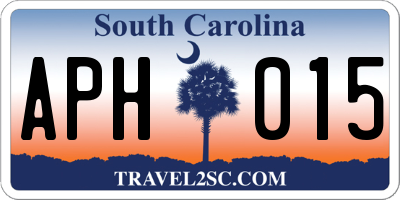 SC license plate APH015