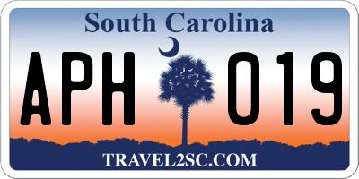 SC license plate APH019
