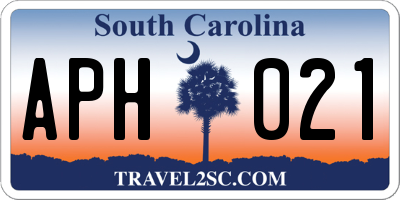 SC license plate APH021