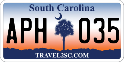 SC license plate APH035