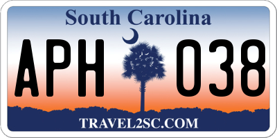 SC license plate APH038