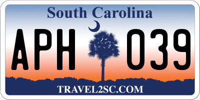 SC license plate APH039