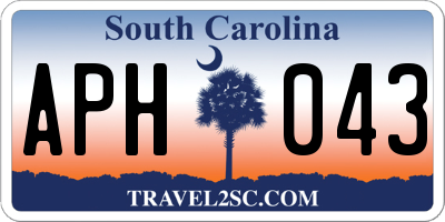 SC license plate APH043