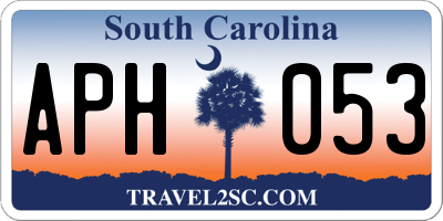 SC license plate APH053