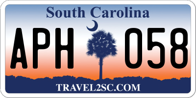 SC license plate APH058
