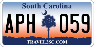 SC license plate APH059