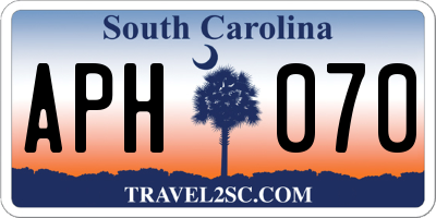 SC license plate APH070