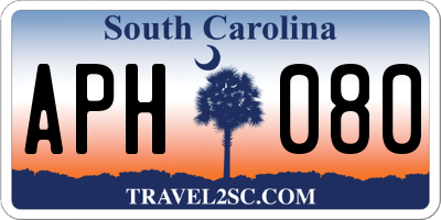 SC license plate APH080