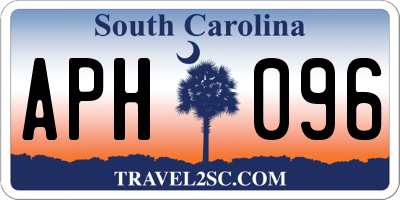 SC license plate APH096