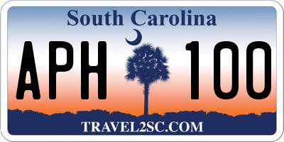 SC license plate APH100