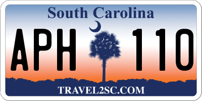 SC license plate APH110