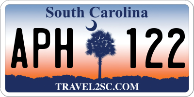 SC license plate APH122