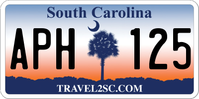 SC license plate APH125