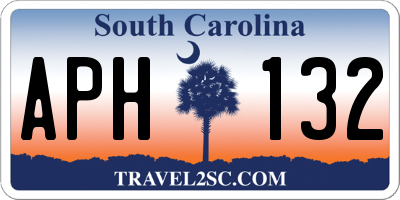 SC license plate APH132