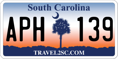 SC license plate APH139