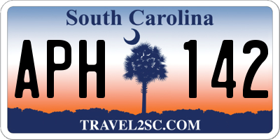 SC license plate APH142
