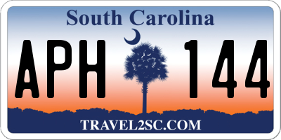 SC license plate APH144