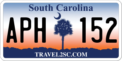SC license plate APH152