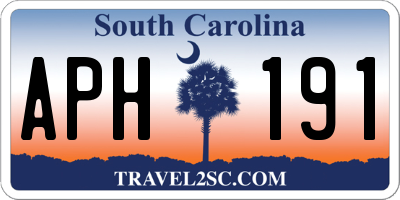SC license plate APH191