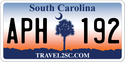 SC license plate APH192