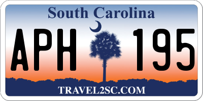SC license plate APH195