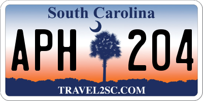 SC license plate APH204