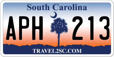 SC license plate APH213