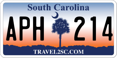 SC license plate APH214